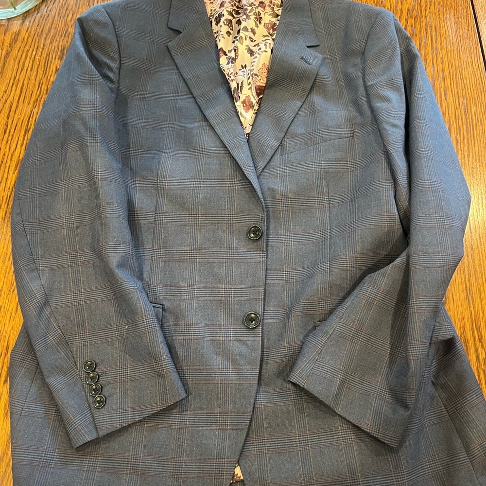 Alan Flusser Gray Sport Coat with Notched Lapels